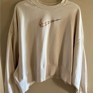 Nike oversized crop sweatshirt Ladies size Large.